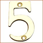 Brass Letters "5" (H-1340)