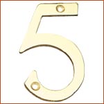 Brass Letters "5" (H-1350)