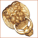 Brass Lion Head Knocker (H-1411)