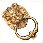 Brass Lion Head Knocker (H-1413)