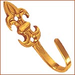 Brass Fleur De Lyes Hook (H-1718)