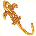 Brass Fleur De Lyes Hook (H-1721)