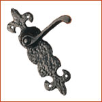 Antique Lever Latch Fleur-de-Lyes (H-3002)